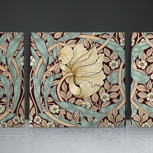 Pimpernel naadloos 2/2 William Morris Arts Crafts Tegeltje