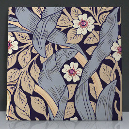 Pimpernel Naadloos 2 van 12 Stoffig Blauw & Geel Tegeltje