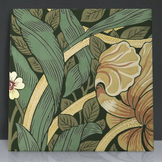 Pimpernel Naadloos 3 van 12 Faux Gold & Sage Green Tegeltje