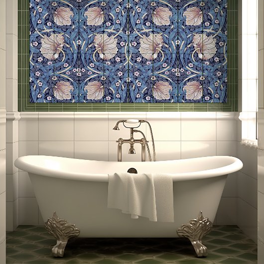 Pimpernel Naadloos 4 van 12 Stoffig Blauw & Warm W Tegeltje