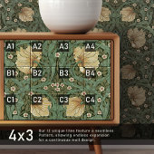 Pimpernel Naadloos 6 van 12 Warm Geel Salie Groen Tegeltje