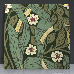 Pimpernel Naadloos 9 van 12 Faux Gold & Sage Green Tegeltje