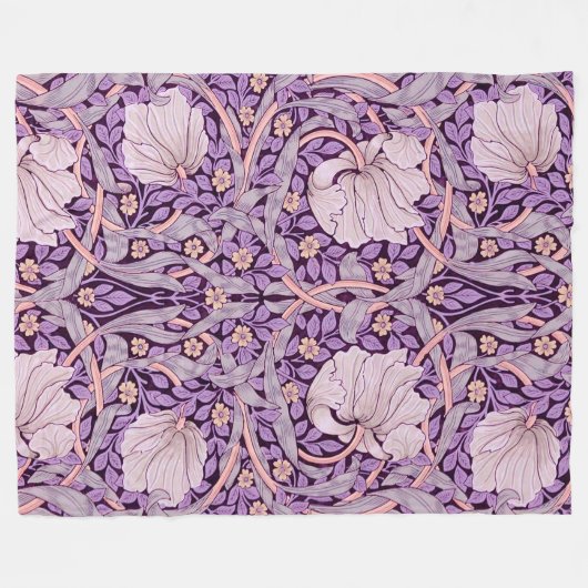 Pimpernel Paars, William Morris Fleece Deken (Voorkant (Horizontaal))