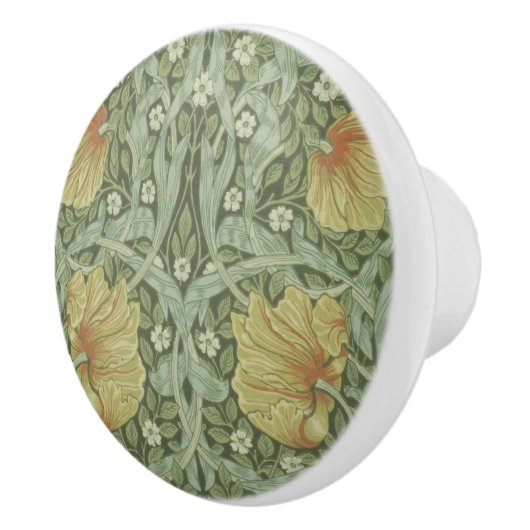 Pimpernel Pattern (door William Morris) Keramische Knop (Rechts)