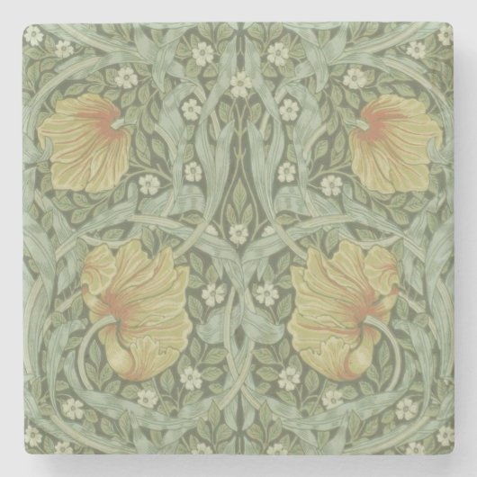 Pimpernel Pattern (door William Morris) Stenen Onderzetter (Voorkant)