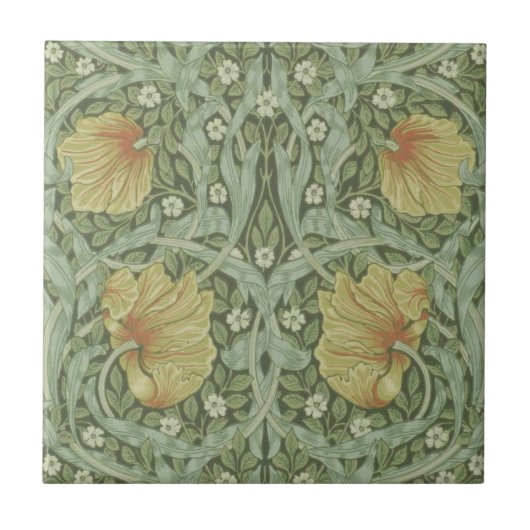 Pimpernel Pattern (door William Morris) Tegeltje (Voorkant)
