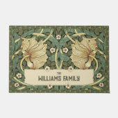 Pimpernel Pattern Groen Goud William Morris Deurmat (Voorkant)