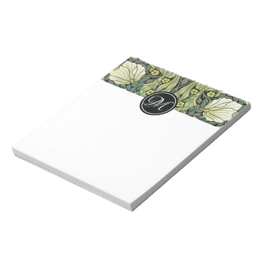 Pimpernel Pattern Monogram William Morris Notitieblok (Linkerzijde)