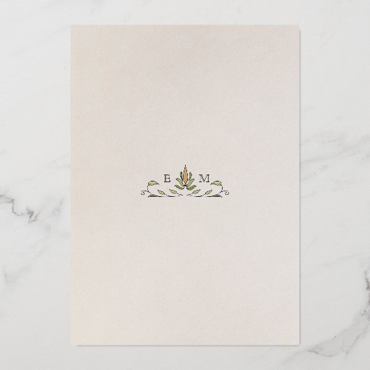 Pimpernel Pattern William Morris Folie Uitnodiging (Achterkant)