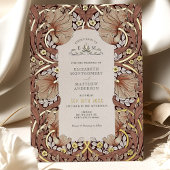 Pimpernel Pattern William Morris Folie Uitnodiging