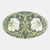 Pimpernel Pattern William Morris Ovale Sticker (Voorkant)
