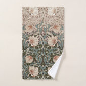 Pimpernel Sage Green & Dusty Pink William Morris Bad Handdoek (Handdoek)