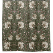 Pimpernel Sage Groen & Warm Wit Patroon Morris Douchegordijn (Voorkant)