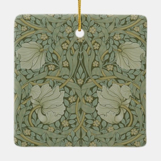 Pimpernel van William Morris  Floral Textile Keramisch Ornament (Achterkant)