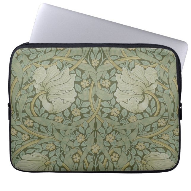 Pimpernel van William Morris  Floral Textile Laptop Sleeve (Voorkant)