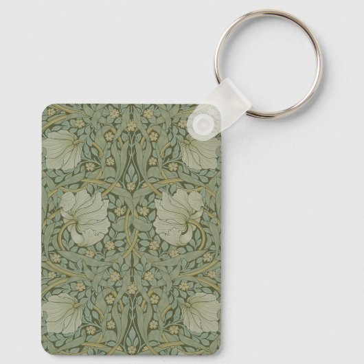 Pimpernel van William Morris  Floral Textile Sleutelhanger (Achterkant)
