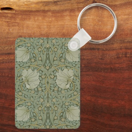 Pimpernel van William Morris  Floral Textile Sleutelhanger (Achterkant)