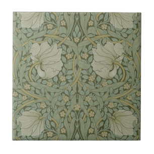 Pimpernel van William Morris  Floral Textile Tegeltje