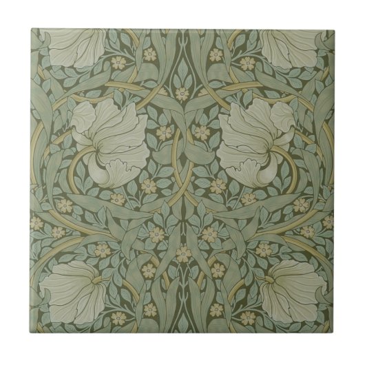Pimpernel van William Morris  Floral Textile Tegeltje (Voorkant)