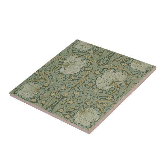 Pimpernel van William Morris Floral Textile Tegeltje (Zijkant)