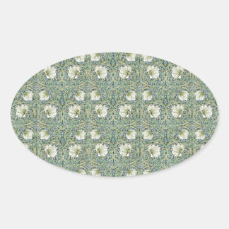 Pimpernel van William Morris Ovale Sticker