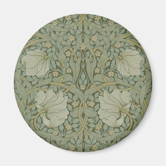 Pimpernel van William Morris Vintage Bloemendessin Magneet (Voorkant)