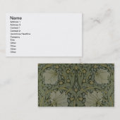 'Pimpernel' wallpapierontwerp, 1876 Visitekaartje (Voorkant / Achterkant)