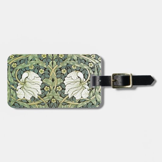 Pimpernel White Poppies William Morris Bagagelabel (Voorkant horizontaal)