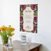 Pimpernel William Morris Bruiloft Welkomstbord Folie Afdrukken (Laag (Keuken))