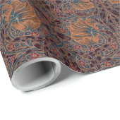 Pimpernel William Morris - Donkerbruin wikkelpapie Cadeaupapier (Rol Hoek)