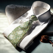 Pimpernel William Morris Green  Pattern Stropdas