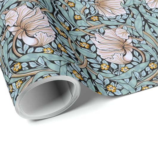 Pimpernel William Morris - Ice Blue Wrapping Paper Cadeaupapier (Rol Hoek)