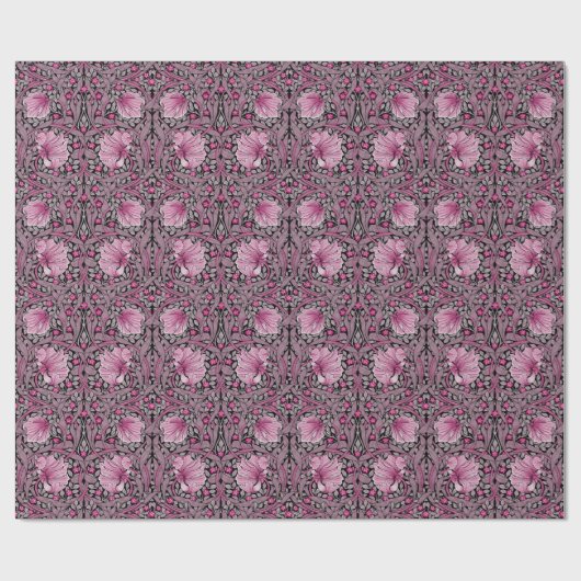 Pimpernel William Morris - Magenta inpakpapier (Vlak)