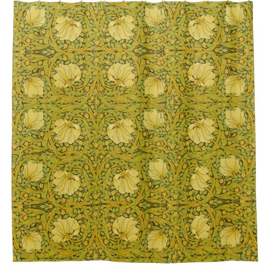 Pimpernel William Morris Pattern Bloemen Douchegordijn (Voorkant)