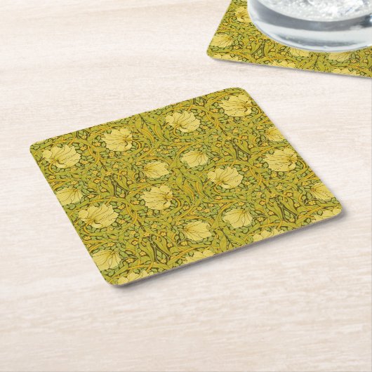 Pimpernel William Morris Pattern - Bloemen Kartonnen Onderzetters (Schuin)