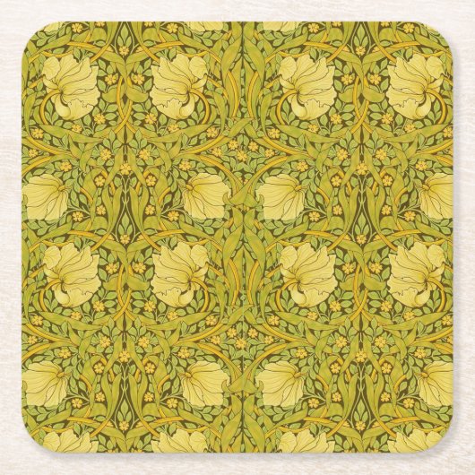 Pimpernel William Morris Pattern -  Bloemen Kartonnen Onderzetters (Voorkant)