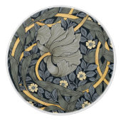 Pimpernel William Morris Pattern Victoriaans Keramische Knop (Voorkant)