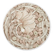 Pimpernel William Morris Pattern Victoriaans Keramische Knop (Voorkant)