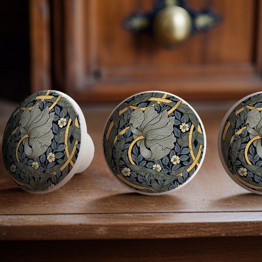 Pimpernel William Morris Pattern Victoriaans Keramische Knop