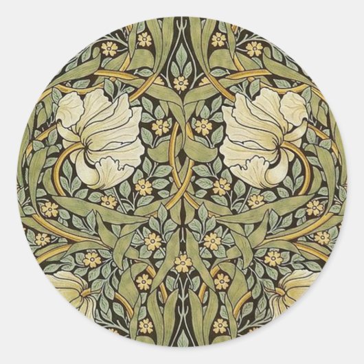 Pimpernel William Morris Ronde Sticker (Voorkant)