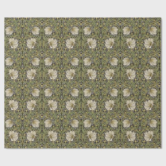Pimpernel William Morris - SAGE Olijfpakpapier Cadeaupapier (Vlak)