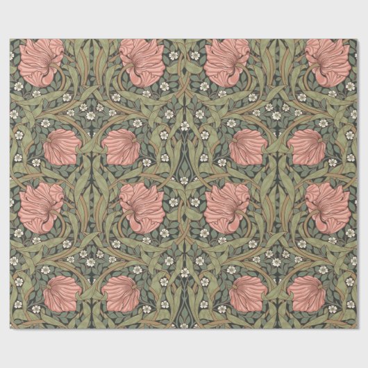 Pimpernel William Morris - SAGE PEACH Wrapping Pap Cadeaupapier (Vlak)