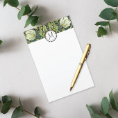 Pimpernel Yellow Flowers William Morris Monogram Briefpapier