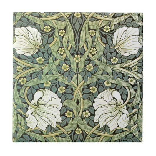 Pimpernel Yellow Flowers William Morris Tegeltje (Voorkant)