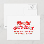 Pimpin' Ain't Easy .. makelaar Briefkaart (Voorkant / Achterkant)
