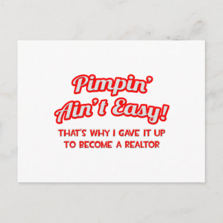 Pimpin' Ain't Easy .. makelaar Briefkaart