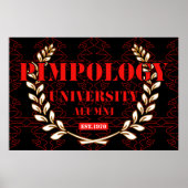 PIMPOLOGY UNIVERSITY ALUMNI 2K21 RED/BLK POSTER (Voorkant)