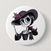 PIN catrina mujer Ronde Button 7,6 Cm (Voorkant)