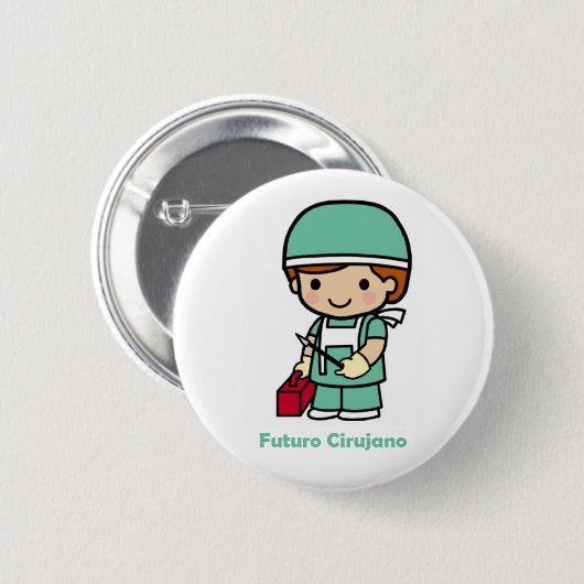 Pin cirujano ronde button 5,7 cm (Voorkant /achterkant)