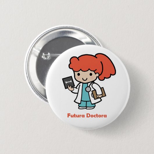 Pin de doctora ronde button 5,7 cm (Voorkant /achterkant)